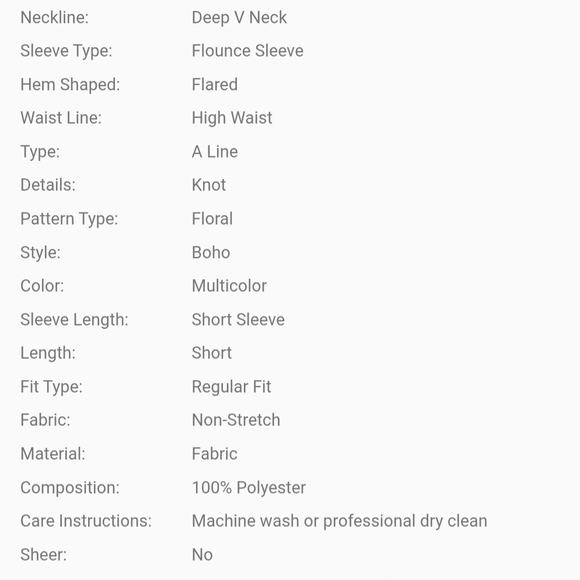 Floral Print V-Neck Dress - Picture 6 of 7